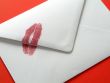 Lipstick Kiss on Envelope